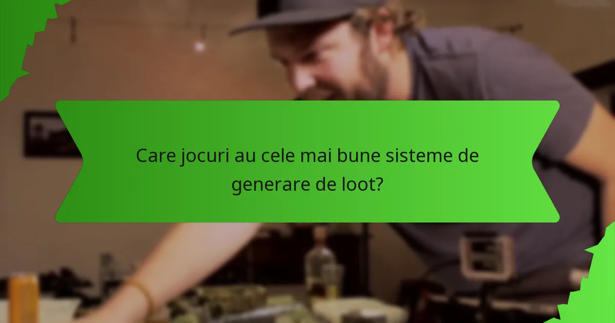 Care jocuri au cele mai bune sisteme de generare de loot?