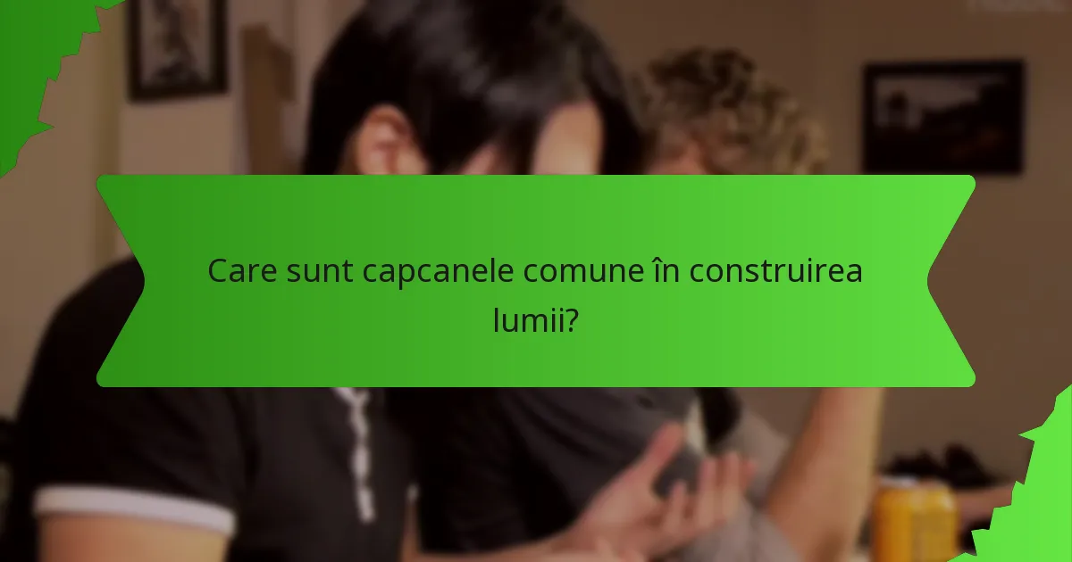 Care sunt capcanele comune în construirea lumii?