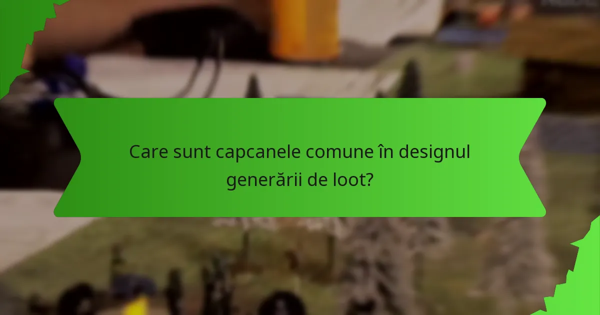 Care sunt capcanele comune în designul generării de loot?