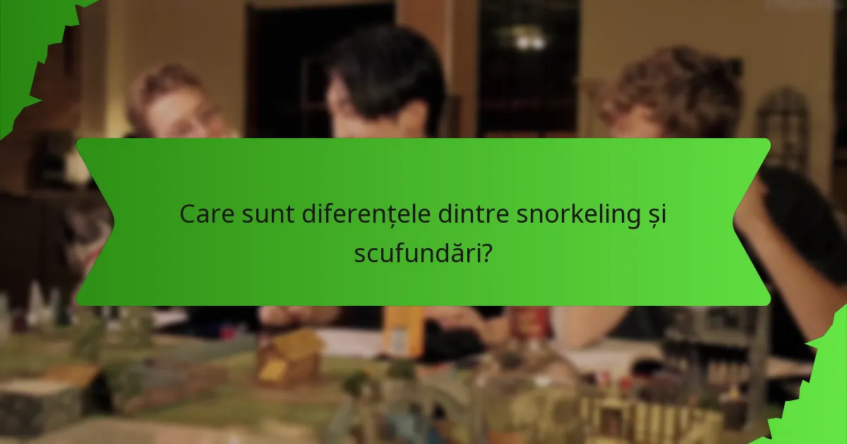 Care sunt diferențele dintre snorkeling și scufundări?