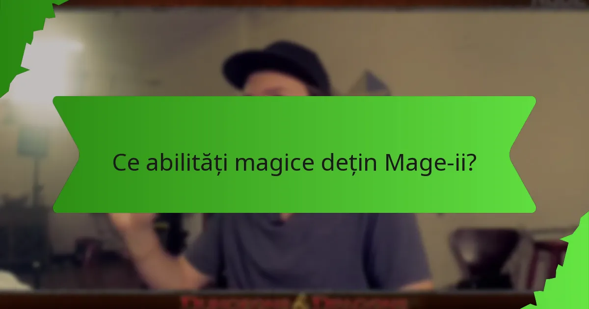 Ce abilități magice dețin Mage-ii?