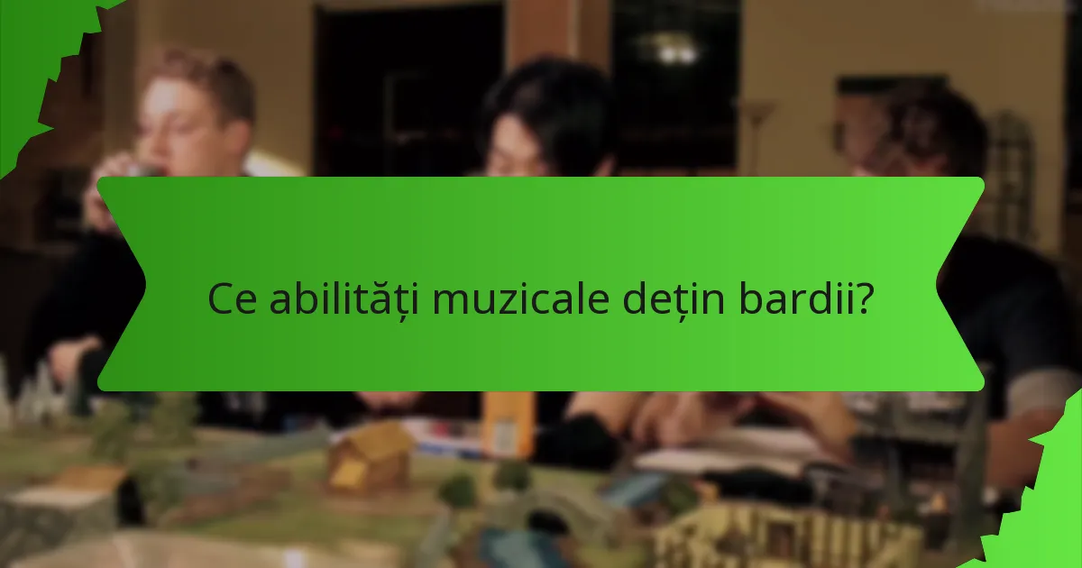 Ce abilități muzicale dețin bardii?