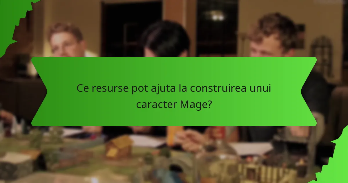 Ce resurse pot ajuta la construirea unui caracter Mage?
