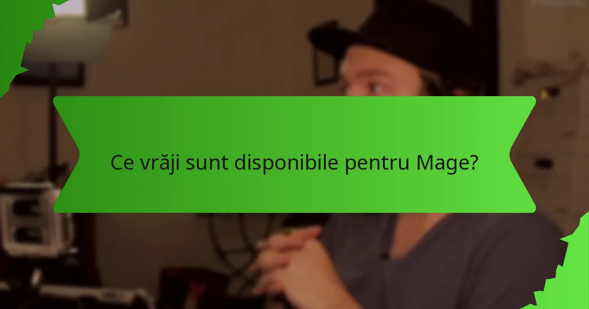 Ce vrăji sunt disponibile pentru Mage?