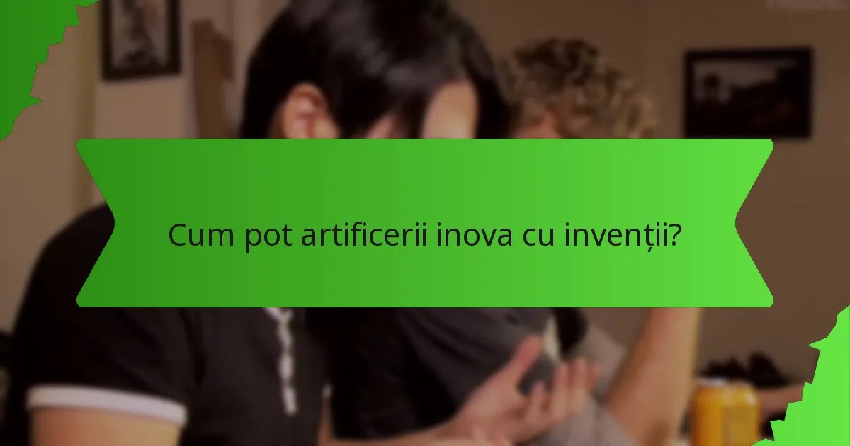 Cum pot artificerii inova cu invenții?