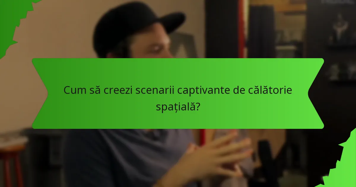 Cum să creezi scenarii captivante de călătorie spațială?