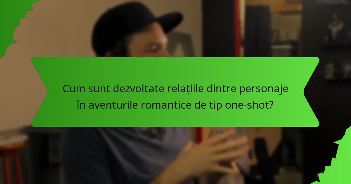 Cum sunt dezvoltate relațiile dintre personaje în aventurile romantice de tip one-shot?