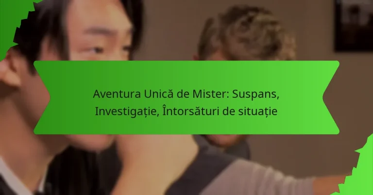Aventura Unică de Mister: Suspans, Investigație, Întorsături de situație
