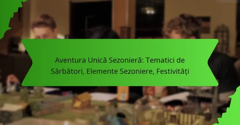 Aventura Unică Sezonieră: Tematici de Sărbători, Elemente Sezoniere, Festivități