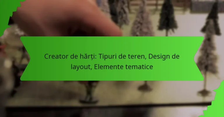 Creator de hărți: Tipuri de teren, Design de layout, Elemente tematice