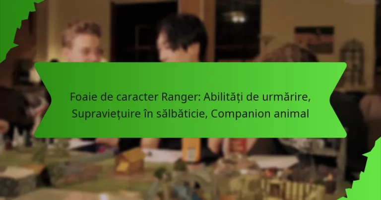 Foaie de caracter Ranger: Abilități de urmărire, Supraviețuire în sălbăticie, Companion animal
