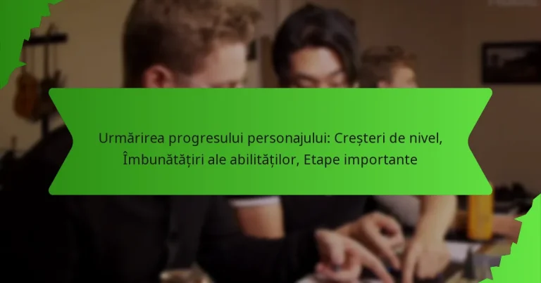 Urmărirea progresului personajului: Creșteri de nivel, Îmbunătățiri ale abilităților, Etape importante